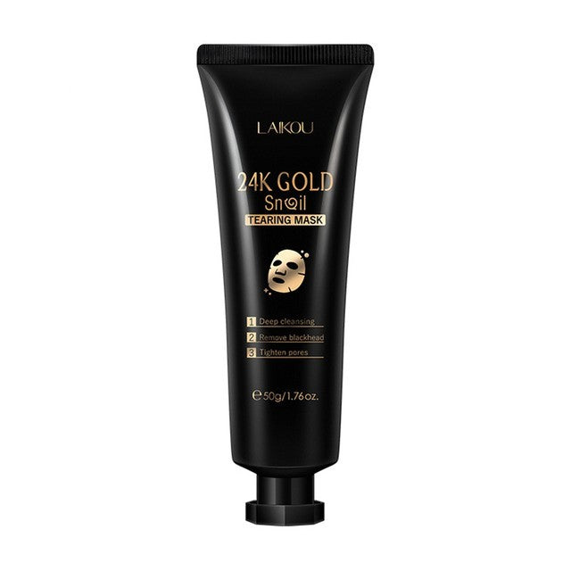 Gold foil snail mask