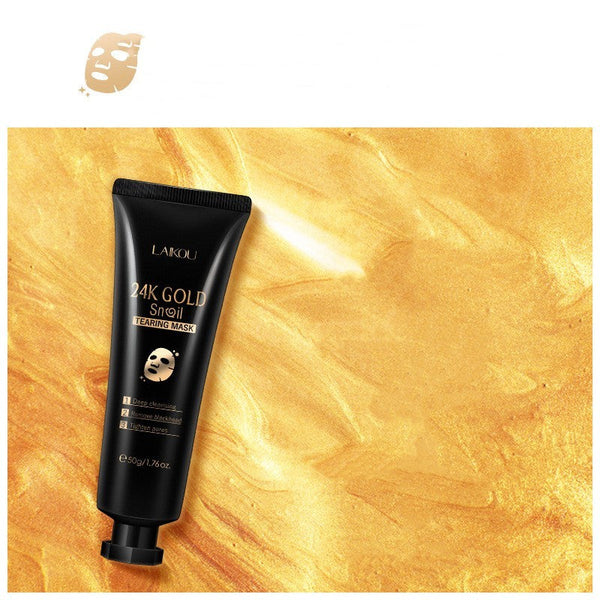 Gold foil snail mask