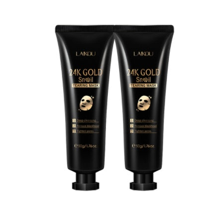 Gold foil snail mask